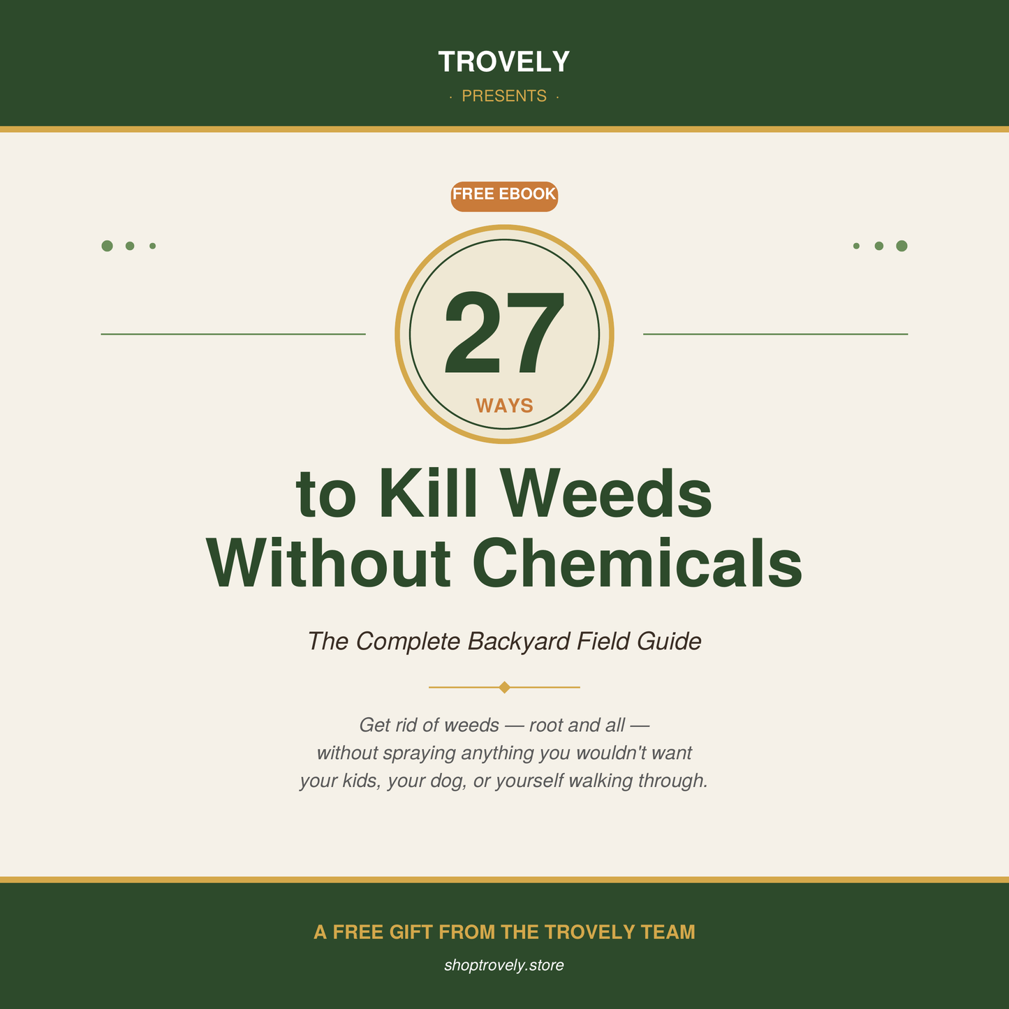 The Chemical-Free Lawn Ebook — 27 Ways to Kill Weeds Without Chemicals